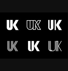 Set Of Letter Uk Logos