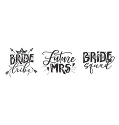 Bride Team Tribe Typography Wedding Card