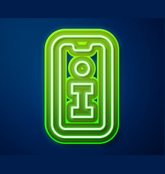 Glowing Neon Line Information Icon Isolated On