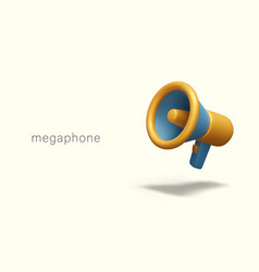 Realistic Blue And Gold Megaphone Important News