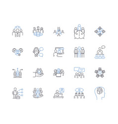 Group Endeavour Line Icons Collection