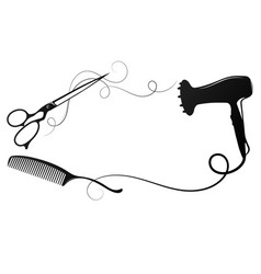 Hairdryer Stylist Scissors And Comb