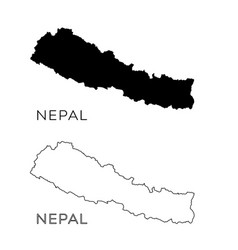 Nepal Map Silhouette