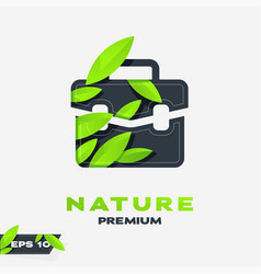 Worker Nature Leaves Logo