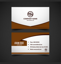 Brown Color Business Card Design