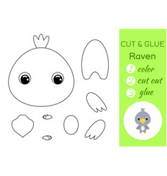 Coloring Book Cut And Glue Baby Raven Educational