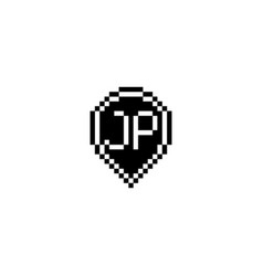 Jp Pixel Art Initial Logo