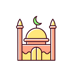 Mosque Rgb Color Icon