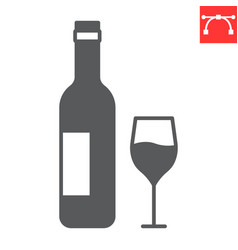 Wine Bottle Glyph Icon