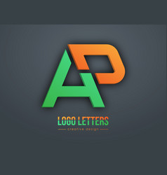 Design Of The Letters A And P Or D A Logo