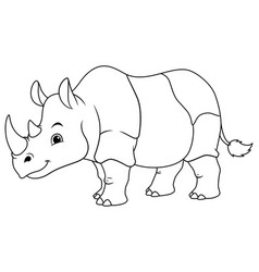 Rhinoceros Cartoon Animal Bw