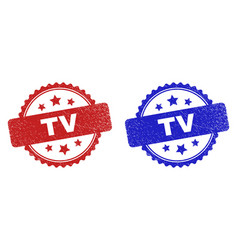 Tv Rosette Stamp Seals With Distress Style