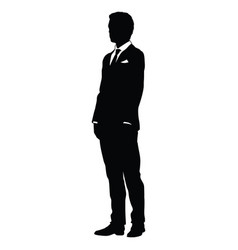 A Business Man In Smart Suit And Tie Silhouette