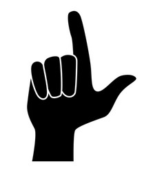 Hand Finger L Letter Silhouette