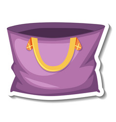 Purple Tote Bag Cartoon Sticker