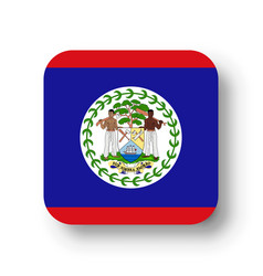 Rounded Square Flag Of Belize