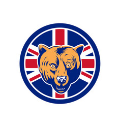 British Bear Union Jack Flag Icon