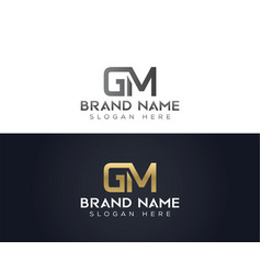 Letter G M Typography Logo Design