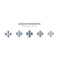 Database Interconnected Icon In Different Style