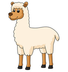 Llama Cartoon Colored Clipart