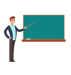 Teacher with glasses teaching Royalty Free Vector Image