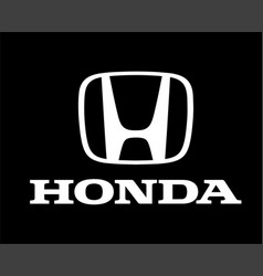 Honda Brand Logo Car Symbol With Name White