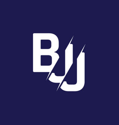 Monogram Letters Initial Logo Design Bjj