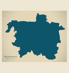 Modern Map - Hannover City Of Germany De