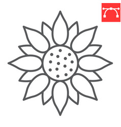 Sunflower Line Icon