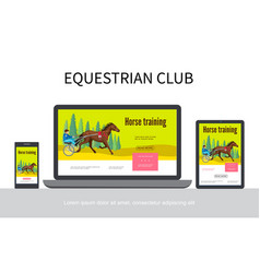 Cartoon Equestrian Sport Adaptive Design Concept