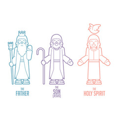 God Father Son Holy Spirit Cartoon