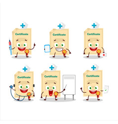 Doctor Profession Emoticon With Award Paper