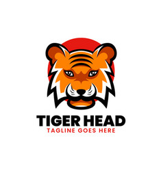 Logo Tiger Head Simple Mascot Style