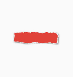 Red Elongate Paper Tear Wisp With Soft Shadow