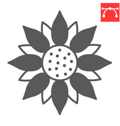 Sunflower Glyph Icon