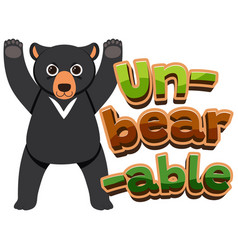 Un-bear-able A Funny Cartoon Pun On Animals