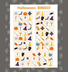 Halloween Bingo Printable Game Topical Autumn