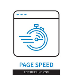 Page Speed Editable Line Icon