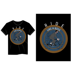 Ride Like A Boss Vintage T Shirt Design