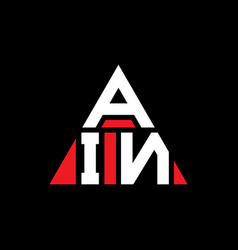 Ain Triangle Letter Logo Design With Triangle