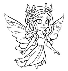 Cute Fairy Coloring Page