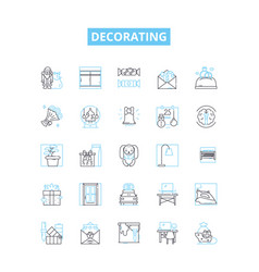 Decorating Line Icons Set Paint Wallpaper