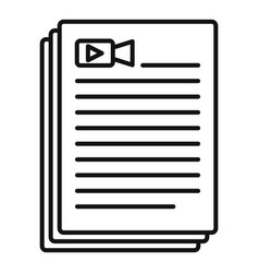 Scenario Document Icon Outline Film