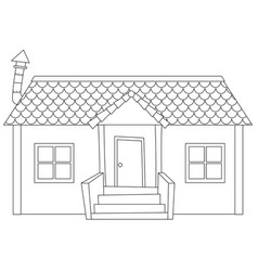 A modern house outline Royalty Free Vector Image