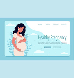 Web Page Template Concept Of Pregnancy And