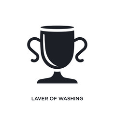 Black Laver Washing Isolated Icon Simple