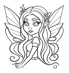 Enchanting Fairy Coloring Page