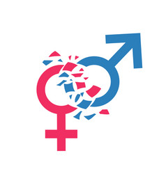 Gender Norms Concept Symbols Breaking