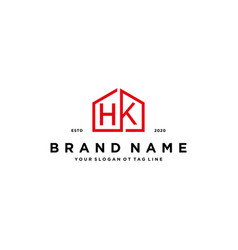 Letter Hk Home Logo Design Concept