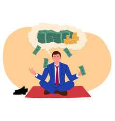 Cartoon Clip Art Business Man Manifest Yoga